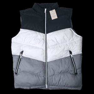 Peter Millar Crown Puffer Ski Vest Mens Medium Colorblock Black Gray $298